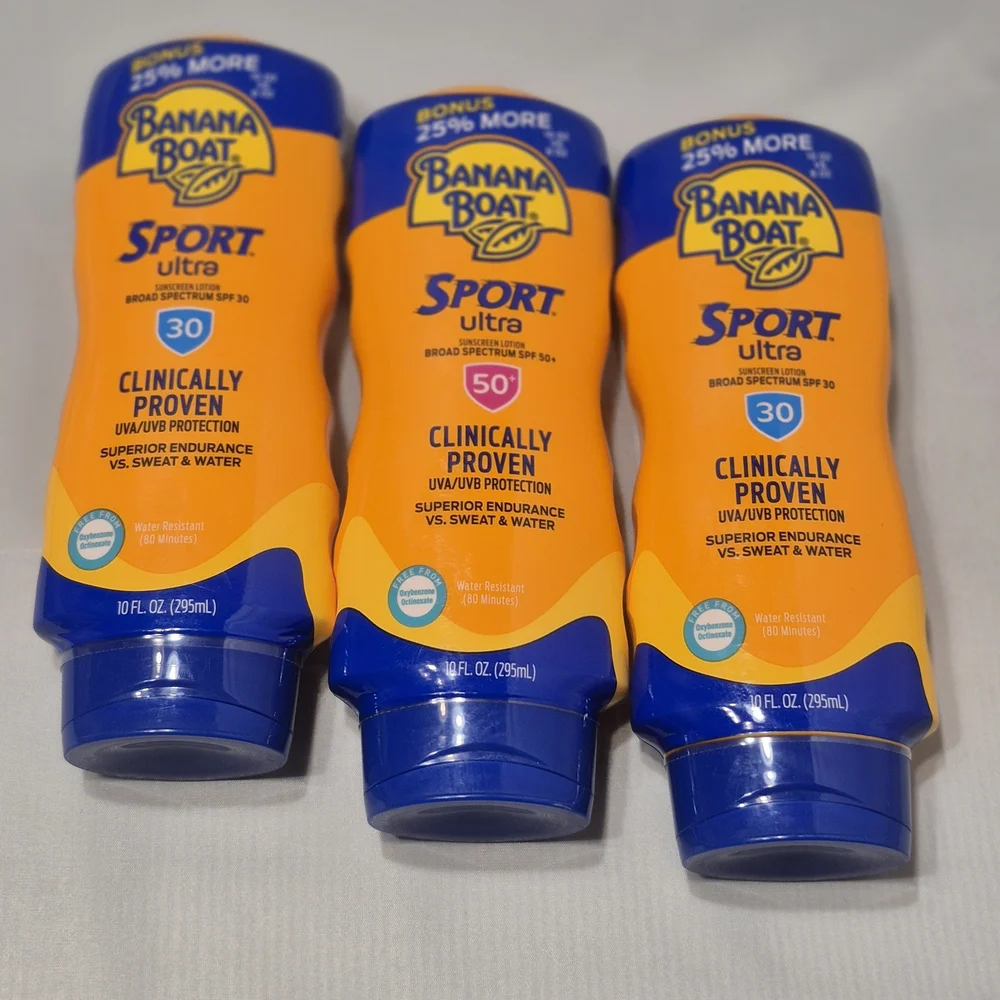 Banana Republic Sport Ultra Sunscreen (2) 30SPF (1) 50 SPF EXP 9/2026 & 10/2026-